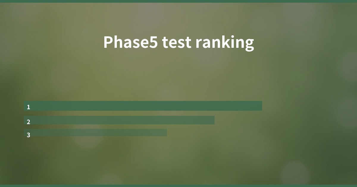 Phase5 test ranking