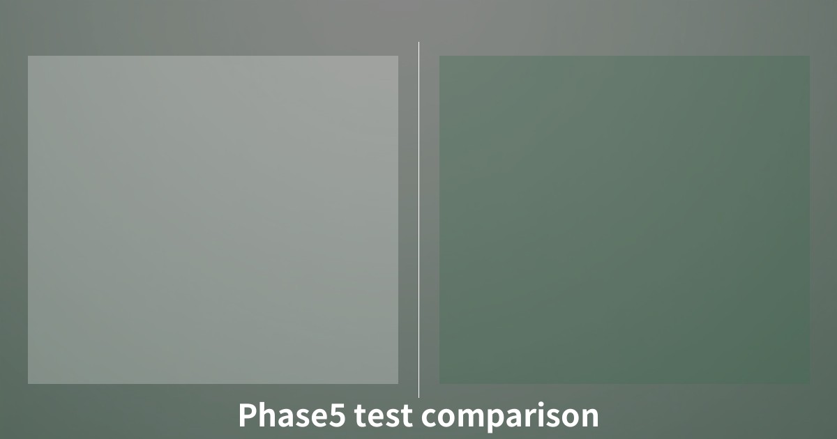 Phase5 test comparison